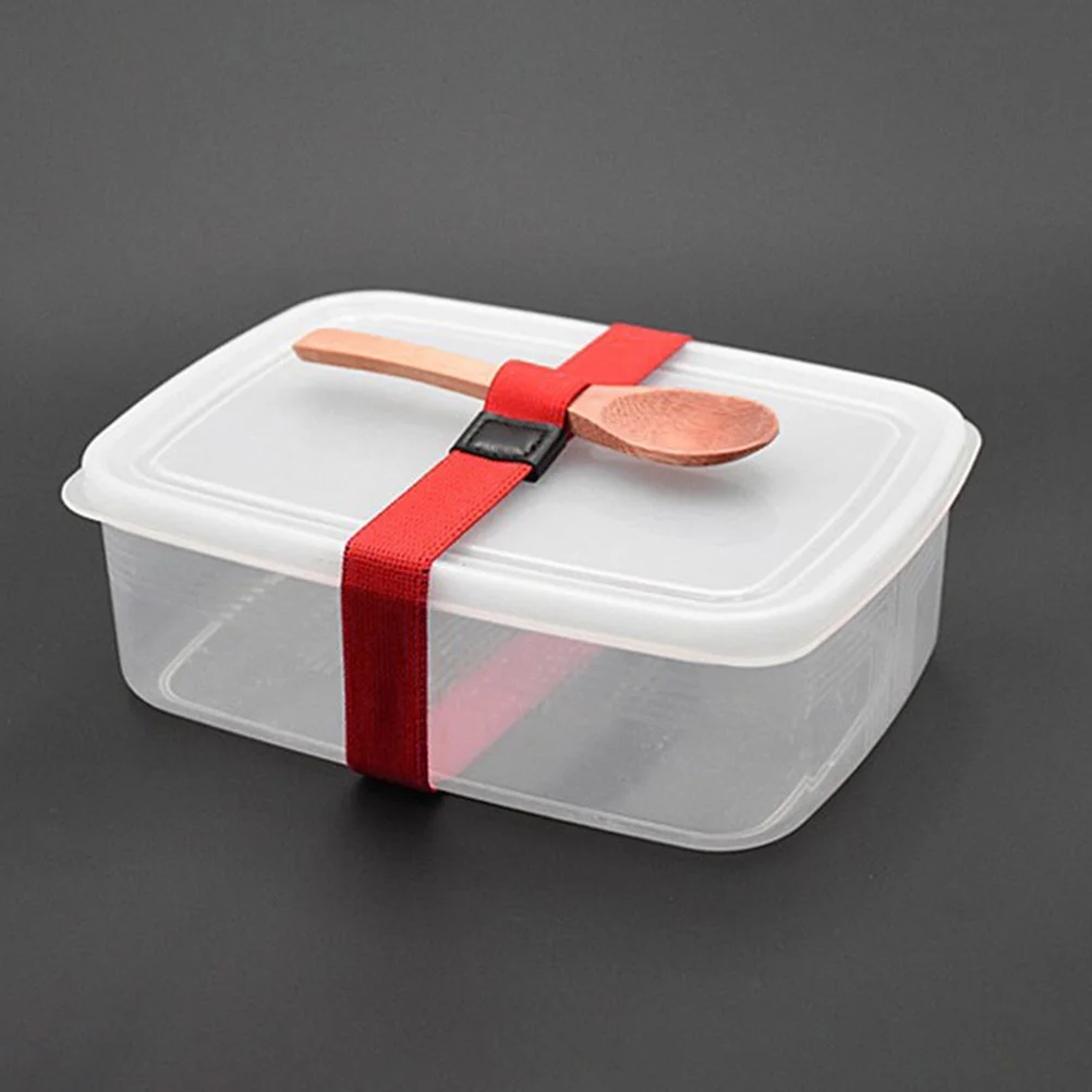 8Pcs Bento Box Straps Flexible Elastic Lunch Box Bands Lightweight Lunch Container Bands Bento Fixing Band Outdoor Lunchbox Band