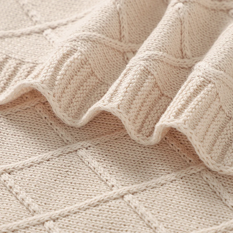 الطفل بطانيات قطنية متماسكة 90*70 سنتيمتر سوبر لينة عكسها الوليد بنين بنات عربة قماط التفاف منقوشة الرضع طفل تلقي الحصير #4