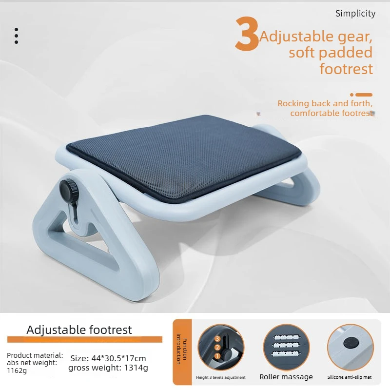Foot Pedal Office Footstool Stand on The Legs of The Stool Fixed Footstool Put Your Feet on Soft Pad Breathable Comfort
