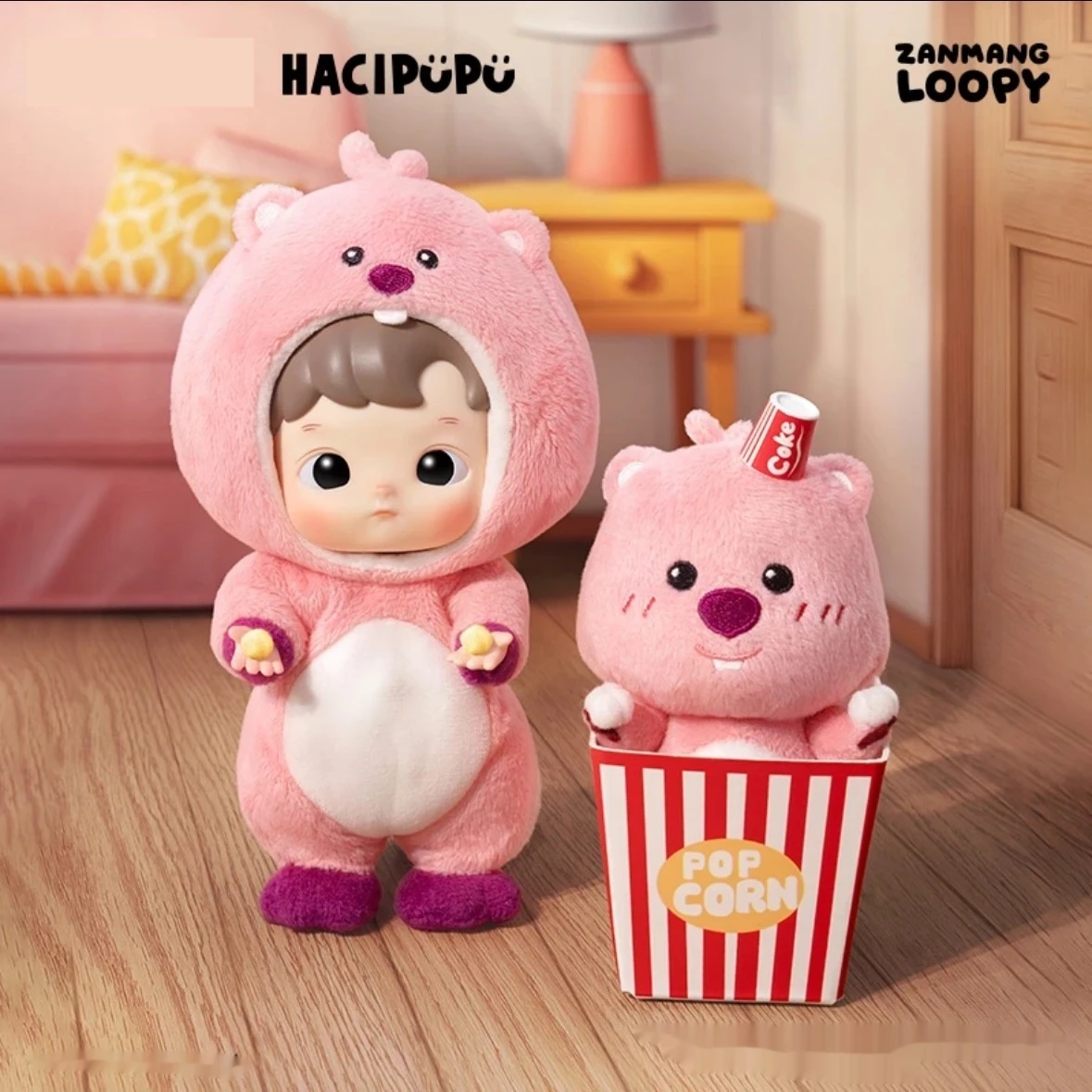 Hacipu×Loopy 크리스마스 눈사람 엘크 Bjd 인형 시리즈 액션 피규어 장난감, 데스크탑 장식 선풍기, 서프라이즈 크리스마스 선물, 16cm