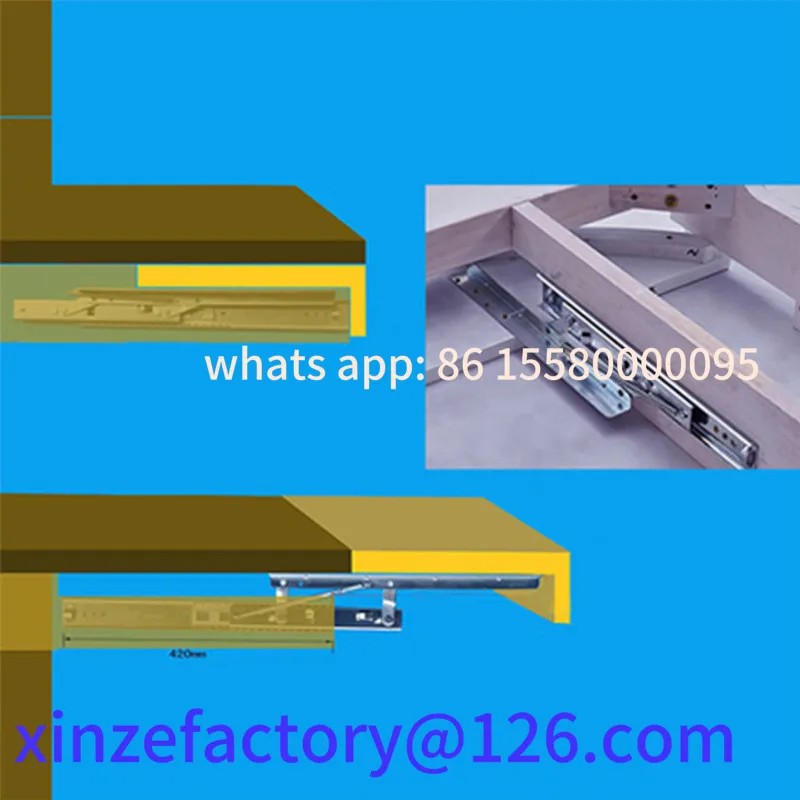 Настраиваемый тяжелый выдвижной всплывающий направляющий кронштейн, поддерживающий кронштейн, мебельная столешница, скрывающий складной лист