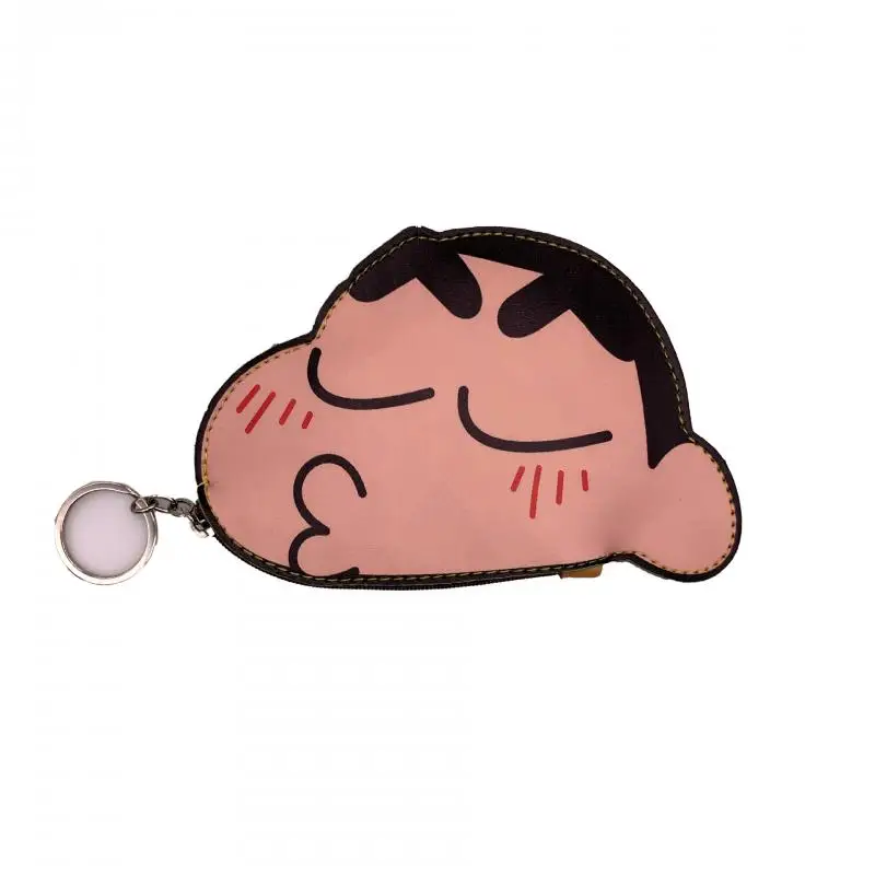 New Bandai Kawaii Coin Purse Anime Cute Cartoon Crayon Shin Chan Portable Coin Key Small Storage Bag Card Bag Lipstick Pack