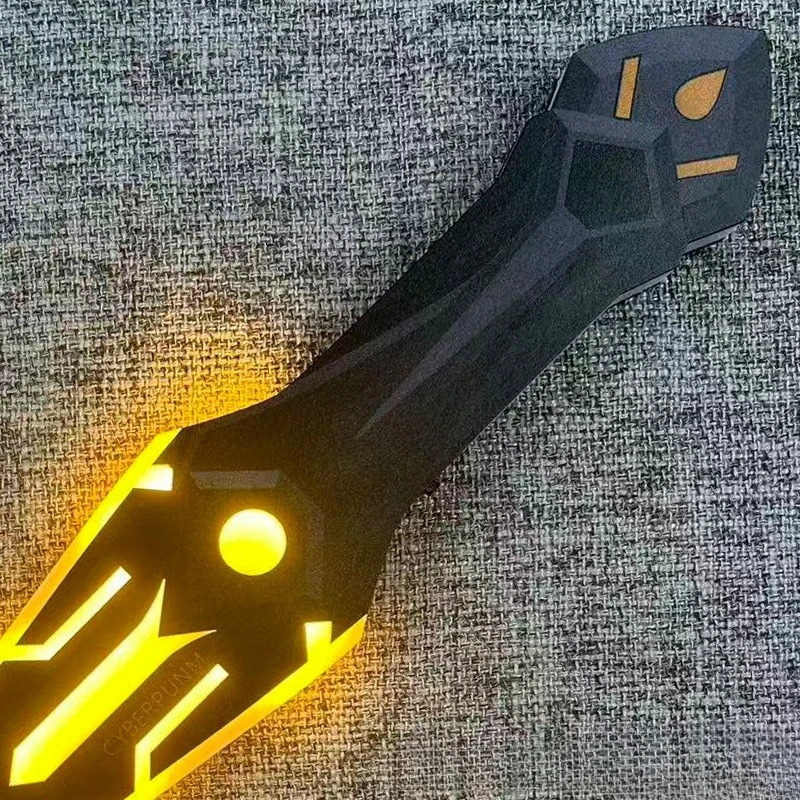 38cm/14.96in acrílico samurai faca jogo periféricos katana modelo adereços cosplay brinquedo luminoso ornamentos colecionáveis namorado presente