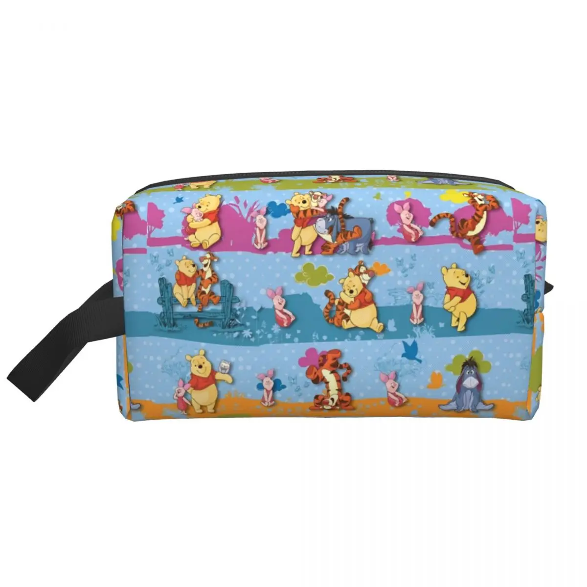 

Women Cartoon Winnie The Poohs Cosmetic Bags Animal Print Portable Travel Makeup Bag For Makeups Polyester Storage Organizers