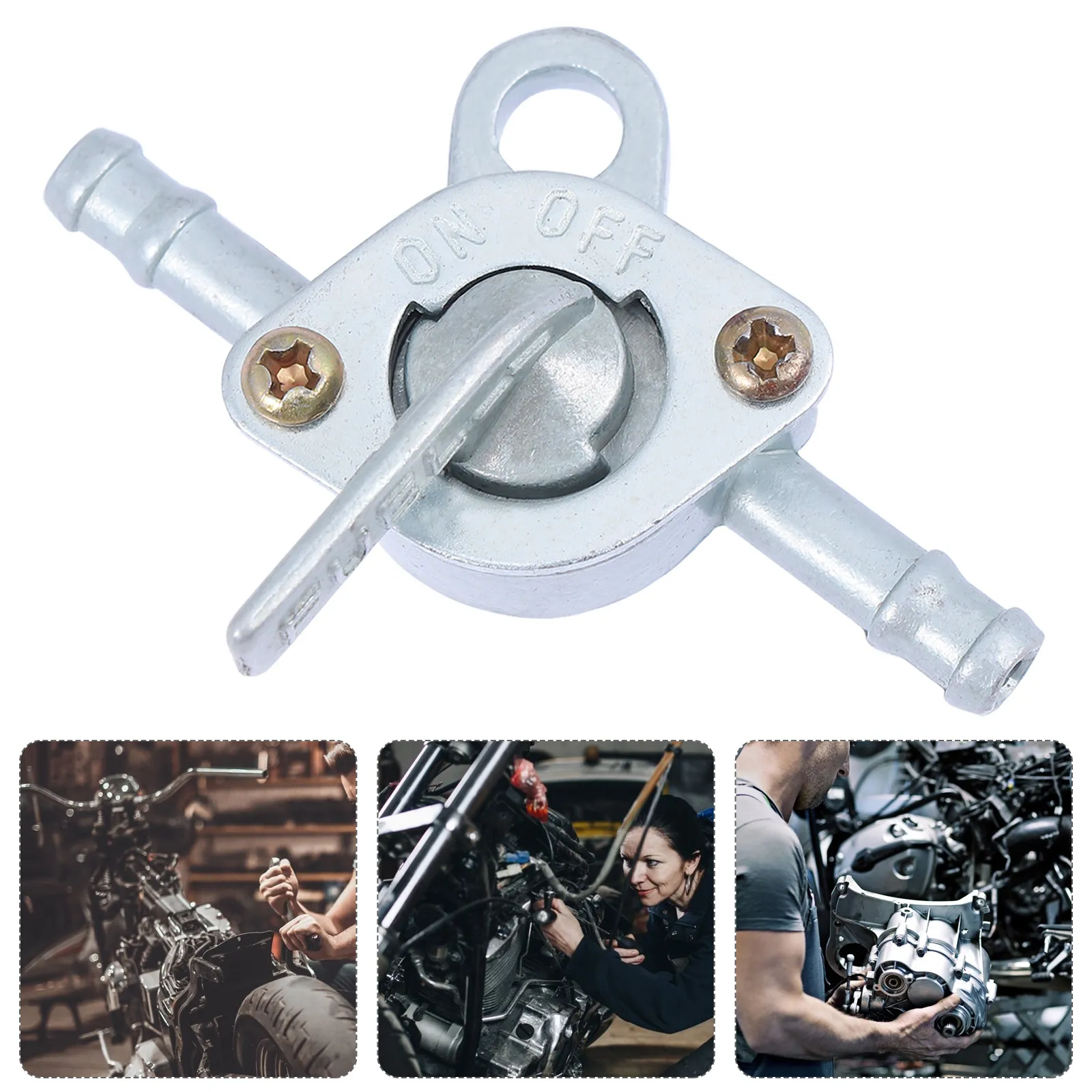 

2Pcs Oil Tank Shut Off Valve Iron Petcock Motorcycle Tap Generator Engine Kit Gas Tank Replacement Petcock