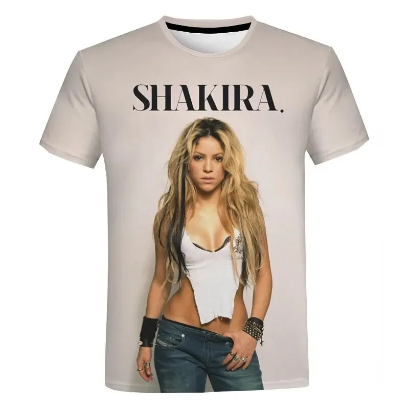 

Summer SHAKIRA 3D Print T-Shirts Streetwear Men Women Fashion Oversized Short Sleeve T Shirt O-Neck Kids Tees Tops Clothing