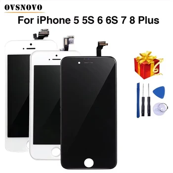 תצוגת LCD עבור iPhone 6 7 8 פלוס X מסך מגע דיגיטייזר עבור iPhone 6S 5 5S XR XS Max הרכבה Pantalla החלפה