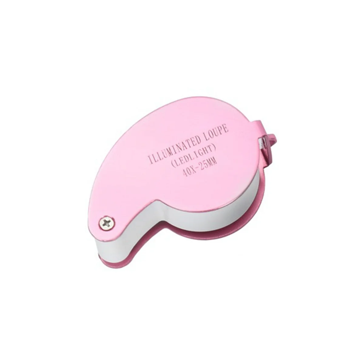 40 Times Double LED Lamp Folding Magnifying Glass is Suitable for Jade Jewelry Collection and Appreciation Pink