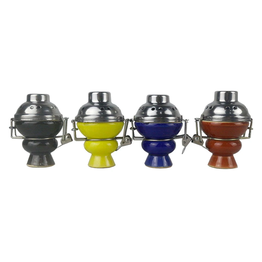 Hookah Bowl with Charcoal Plate Ceramics Shisha Nargile Sheesha Narguile Chicha Cachimbas Water Pipe Smoking Accessories Tools