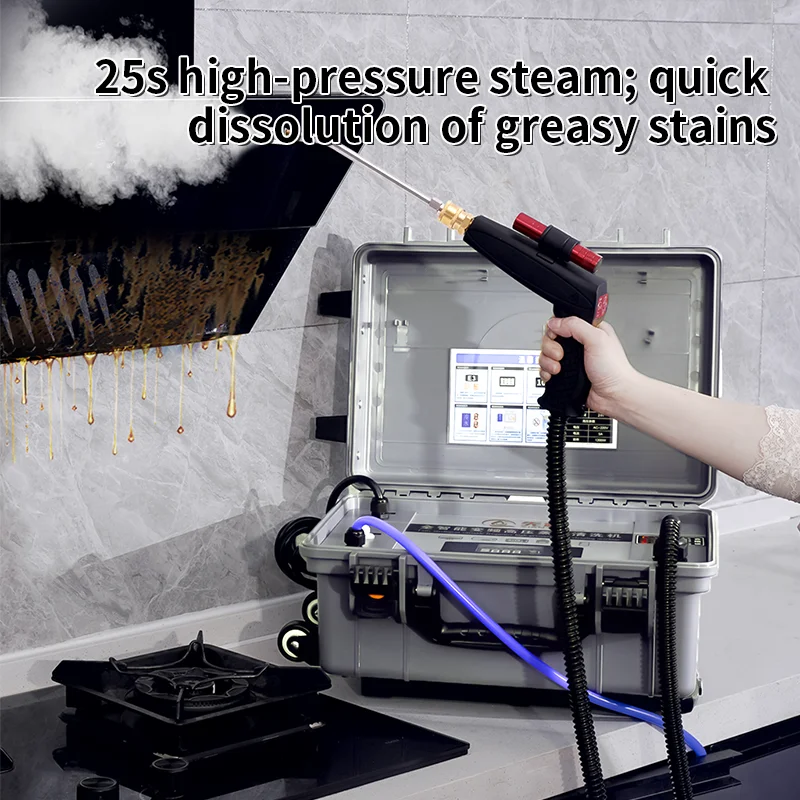 ماكينة تنظيف بالبخار متعددة الأغراض بقوة 3600 وات، منظف بخارات مكيف هواء السيارة للاستخدام المنزلي والفنادق