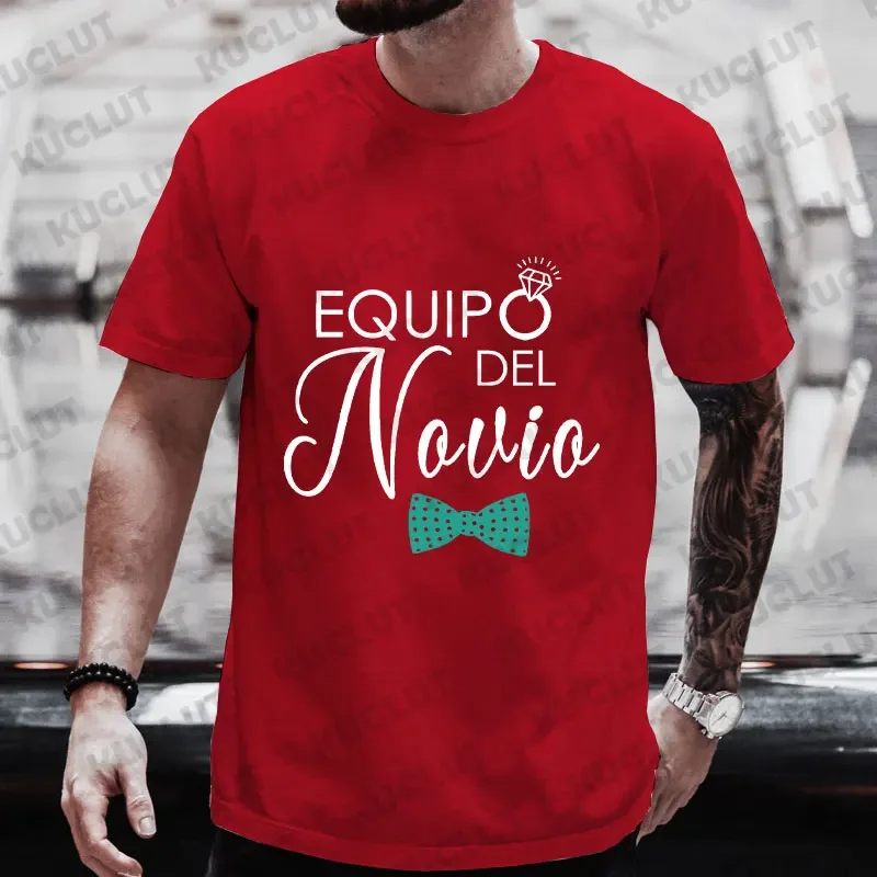 Camiseta masculina para festa de despedida de solteiro espanhol, namorado, despedida única, melhor homem, padrinho, equipe, noivo, casamento, evg