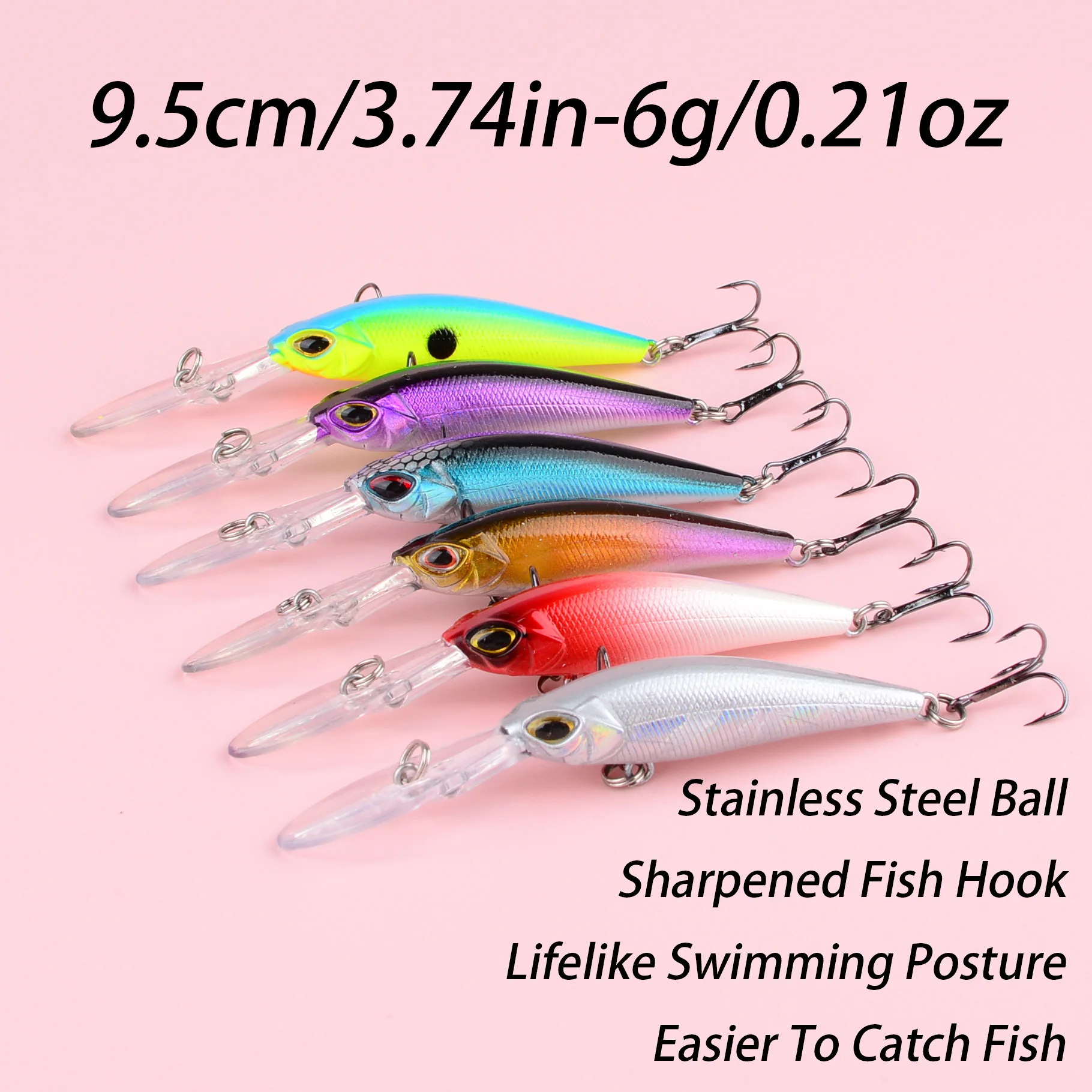 Crankbait flotante oscilante para lubina y depredadores - imagen 3