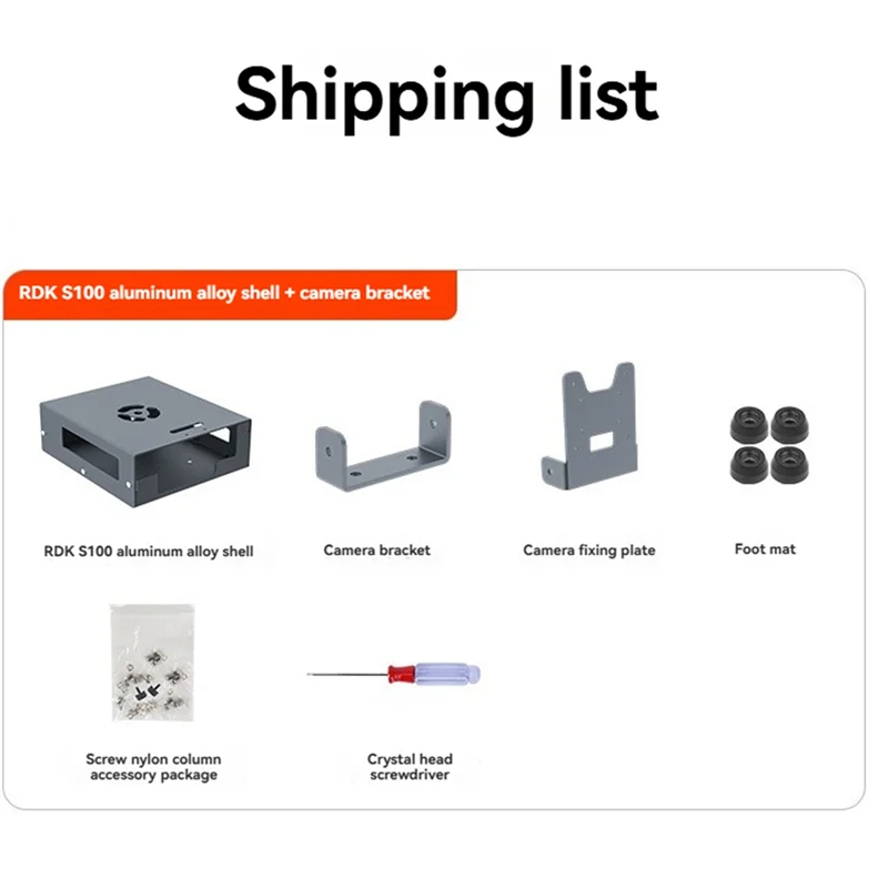 DIGIT-For D-Robotics For RDK S100 For RDK S100 Development Board Aluminum Alloy Shell With Passive Cooling Camera Mounting Brack