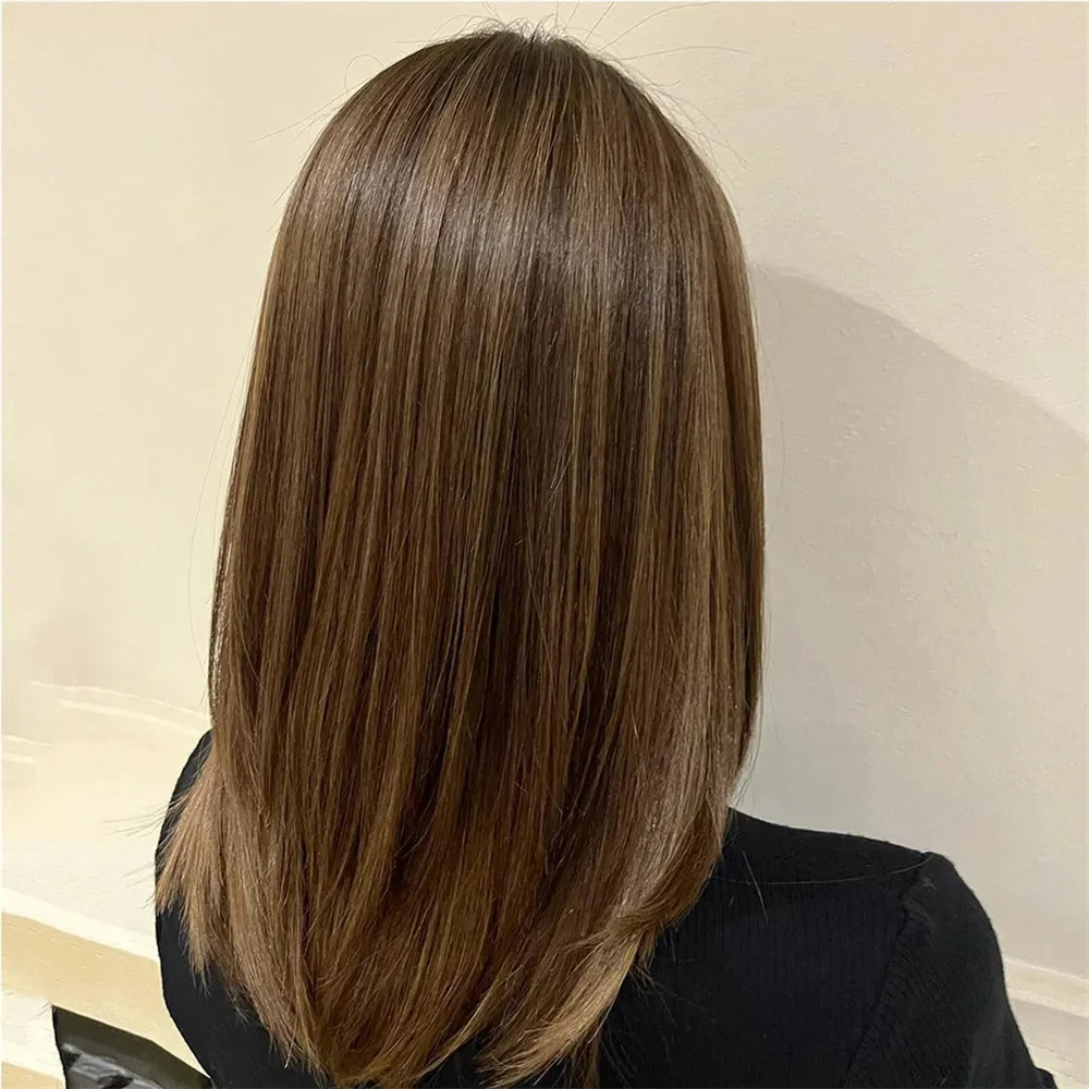 

Long 22Inch Straight Highlight Brown 5x5 Silk Base Wave Jewish Human With BabyHair HD Lace European Hair Preplucked Glueless