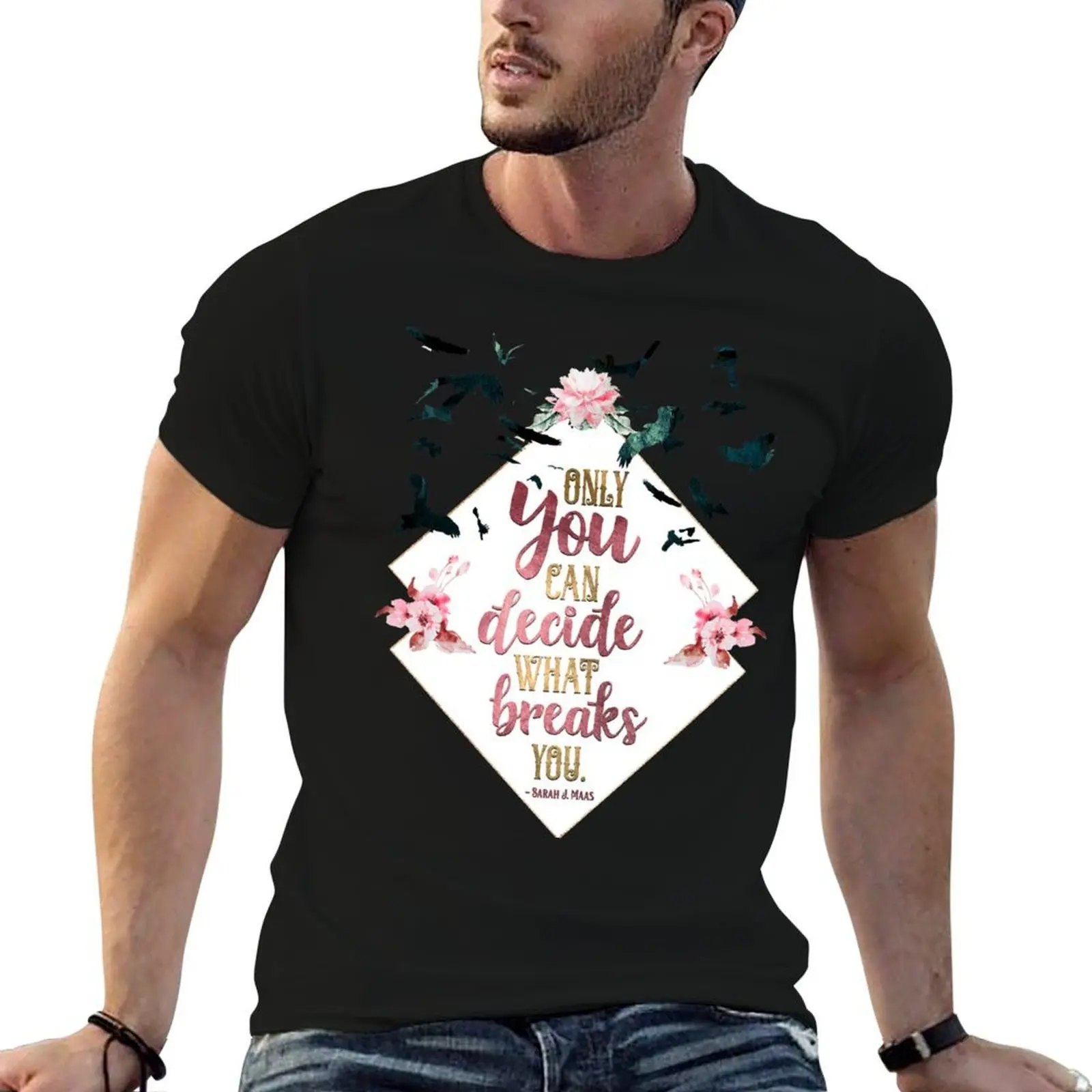 Футболка «Только вы решите, что ломчит тебя», забавные футболки с темным юмором, мужские футболки с рисунком для мужчин, футболка Футболка «Только вы решите, что ломчит тебя», забавные футболки с темным юмором, мужские футболки с рисунком для мужчин, футболка