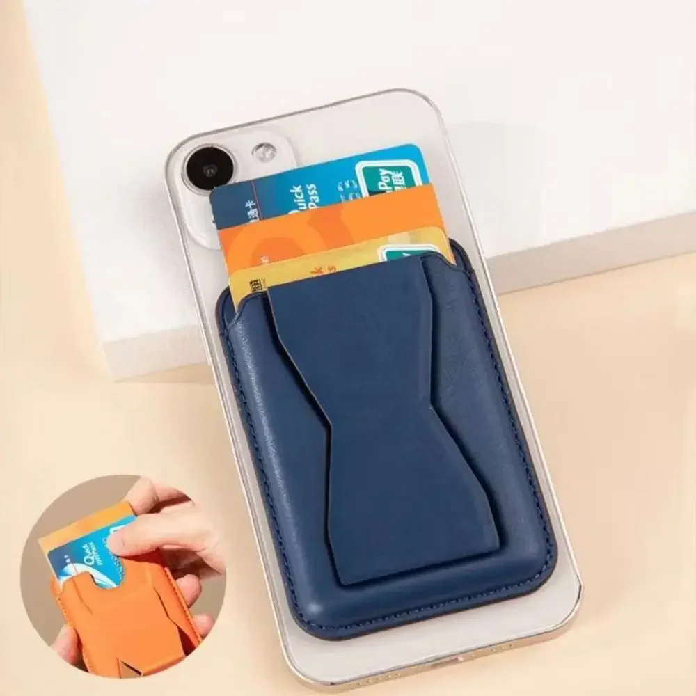 Anti-theft Leather Card Bag for Magsafe Wallet Phone Card Holder Safety Accessories Wallet Case for Apple 16 15 14 13 Pro Max