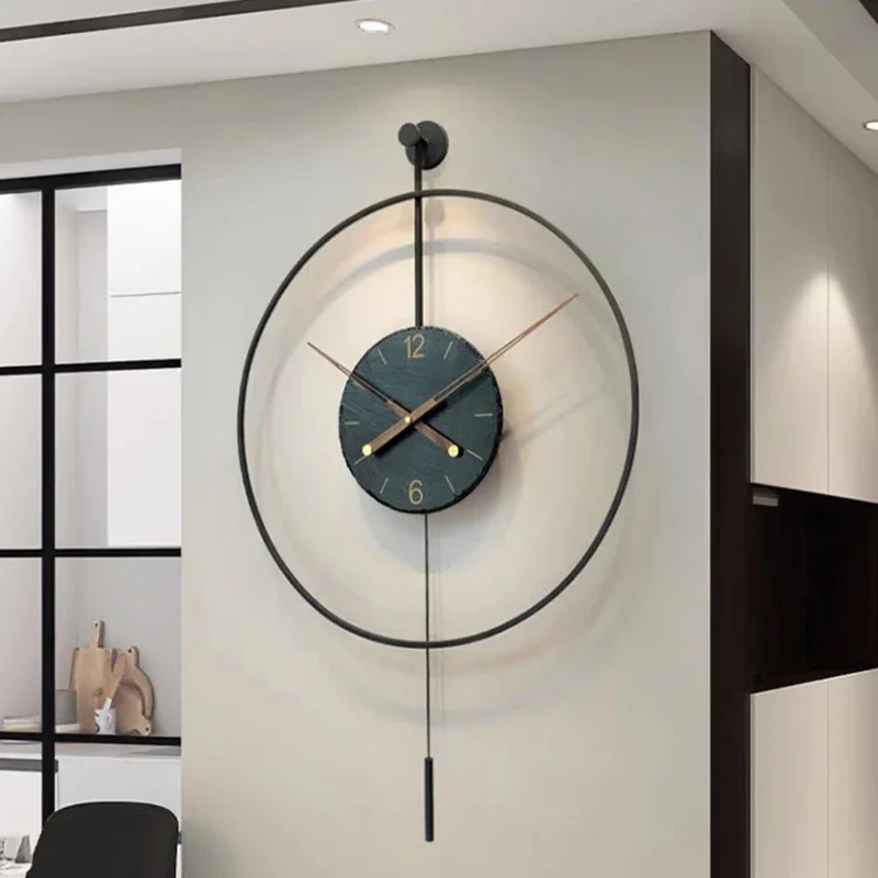 

Chinese Style Clock Wall Luxury Minimalist Silent Restaurant Fashion Creative Wall Watch Simple Horloge Murale Home Decoration