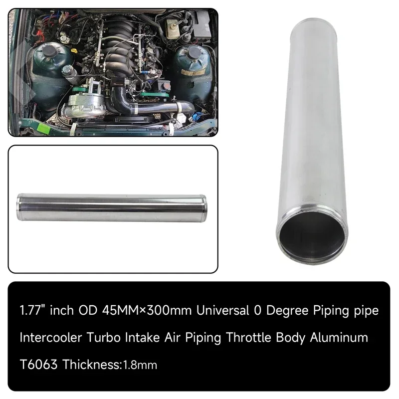 

L=300MM Piping Tubing Intake Different Inlet/Outlet size 30mm-45mm /1.18''-1.77" Straight Aluminum Turbo Intercooler Pipe