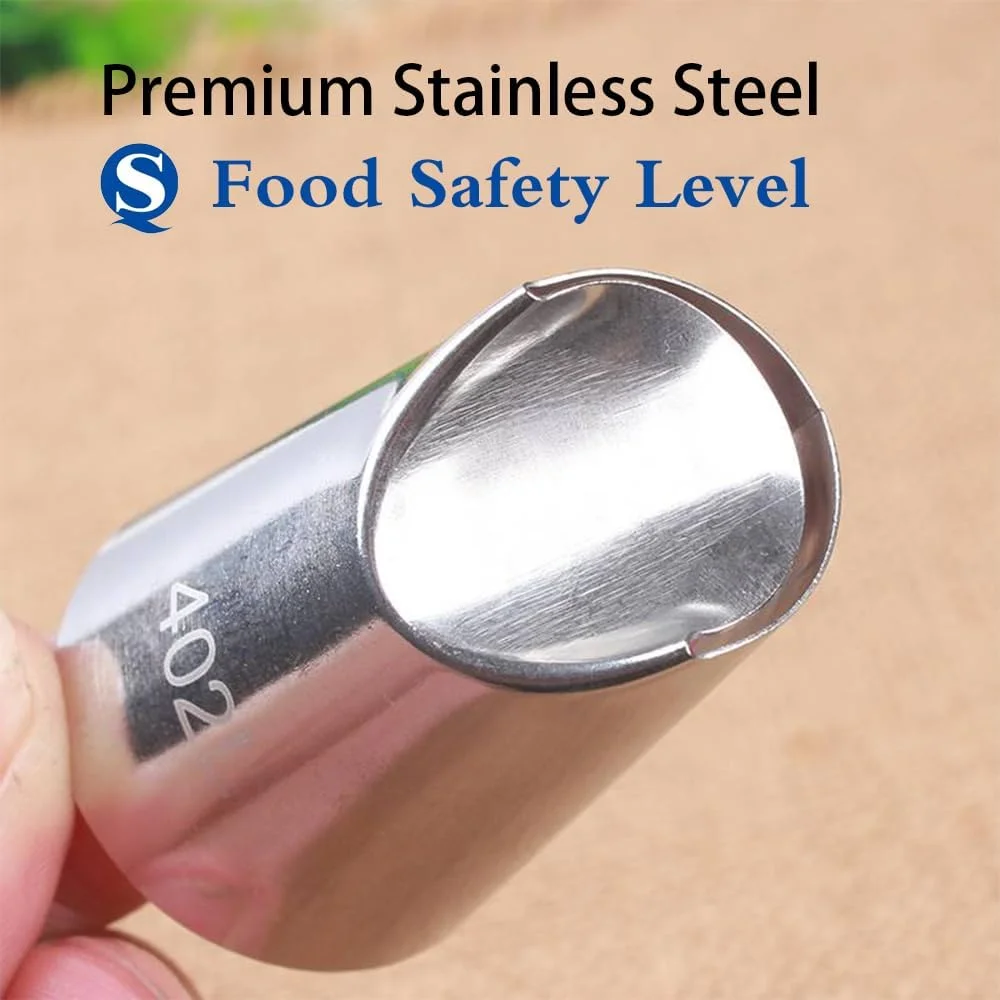 5PCS Stainless Steel Piping Nozzles Set,Chrysanthemum Icing Nozzles For Kitchen Accessories,Baking Tools,DIY Cake Decorating