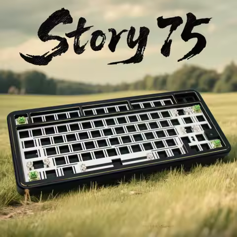 Story75 Mechanical Keyboard Kit Wireless Tri-mode Screen Gasket Hot-Swap RGB Custom 75% CNC Aluminum Office Gaming Keyboard Gift