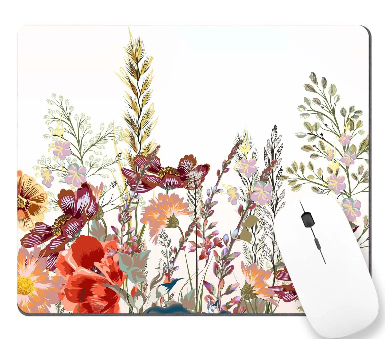 

Vintage Colorful Field Flowers Printing Lock Edge Gaming Mousepad Gamer Mouse Mat Keyboard Mats Desk Pad Mousepads 22x18cm 