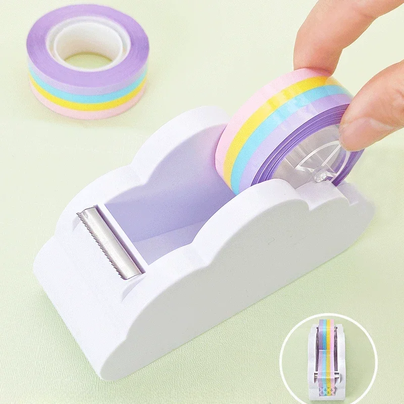 1 Pcs Cute Cloud Masking Tape Sticker Cutter Washi Tape Storage Organizer Cutter Office Tape Dispenser Office Supplies