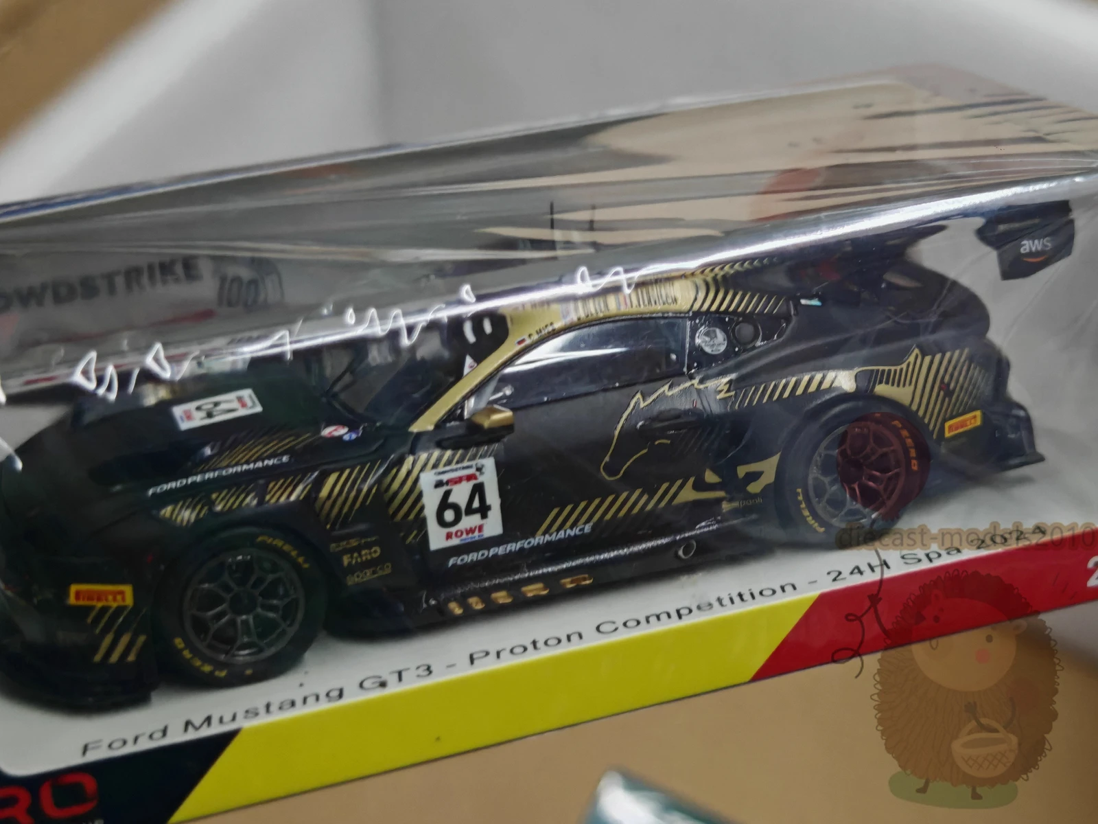 

Модель автомобиля Spark 1/43 SPA 2024 Mustang GT3 Racing из литой смолы, коллекционная, для демонстрации, подарок