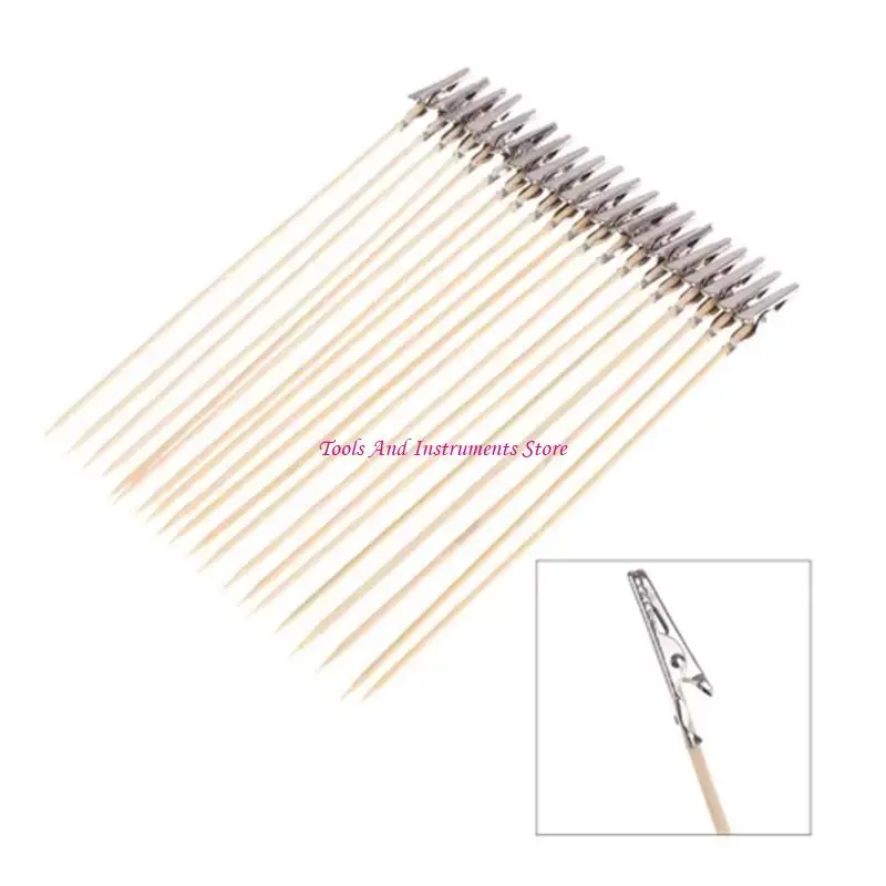20Pcs Metal Painting Stand Alligators Clip Modelings Tool for Airbrushes C7AC