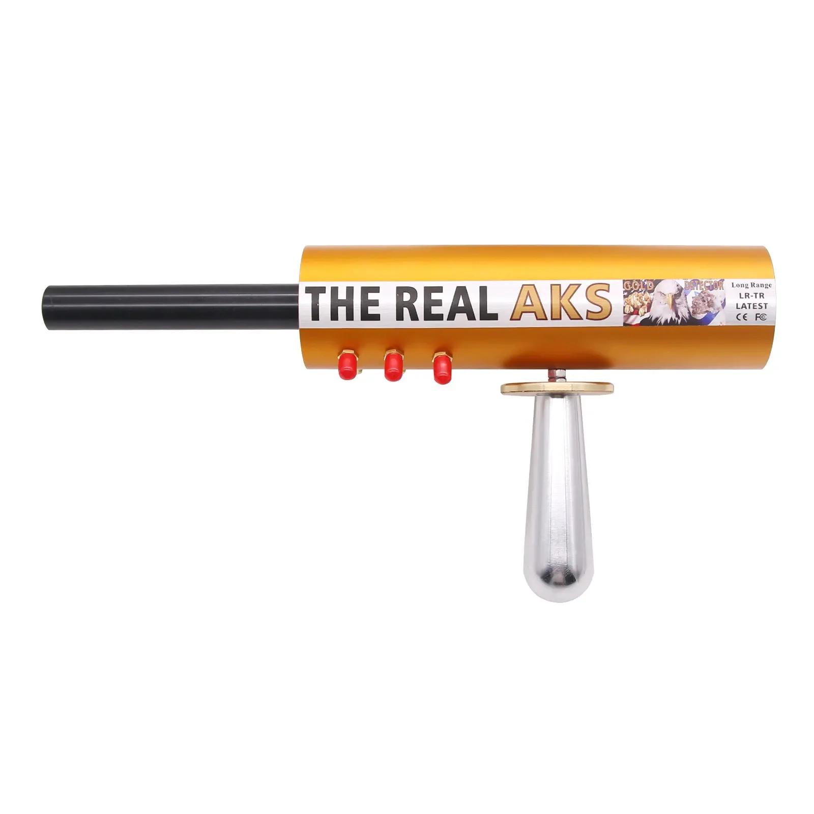 The Real AKS Gold Long Range Gold Detector with 6 Antennas Plastic Carry Case for Gold Silver