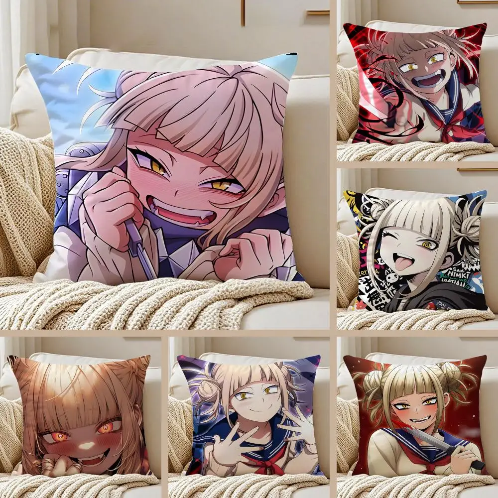 Shonen Anime B-Boku No Hero Academia Cushion Cover Pillowcase Anti-dustmite Invisible Zipper Short Plush Sofa Cushion