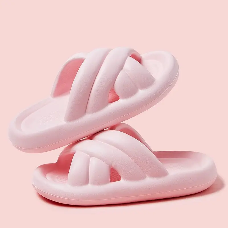 

Women Thick Sole Slippers Men Summer Beach Slides Cloud Shoes Bathroom Anti-Slip Home Slipper Soft Sandals Fashion Flip-Flops