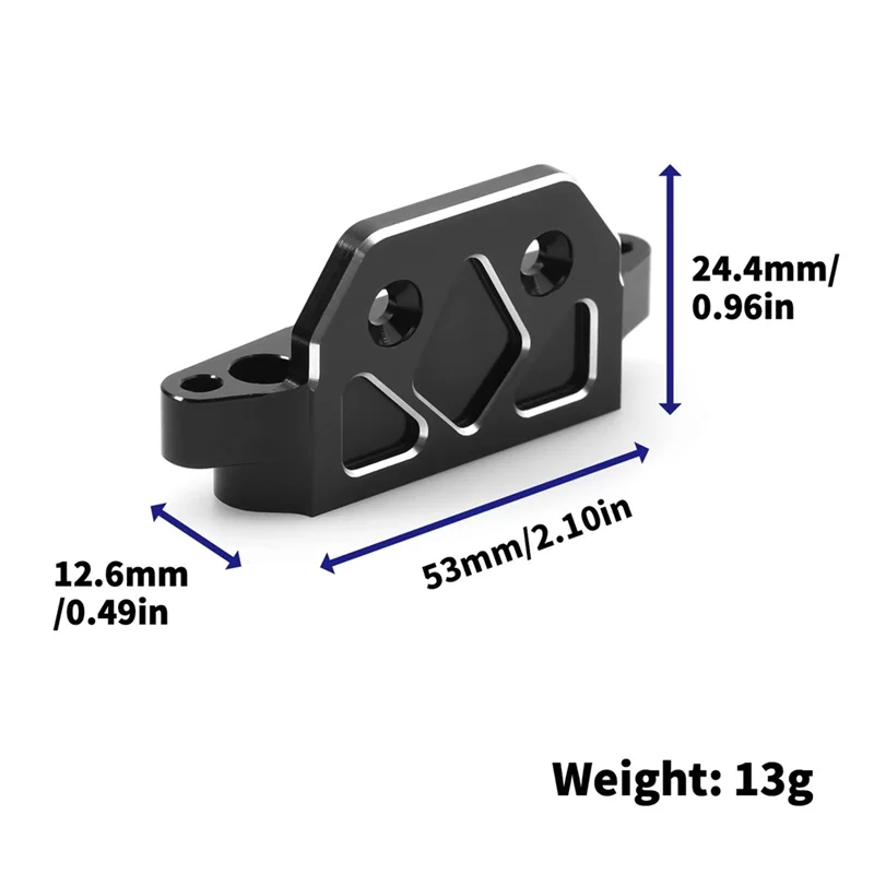 Metal Rear Bulkhead Tie Bar Suspension Arm Code Hinge Pin Mount for 1/10 Slash LCG Upgrade Parts