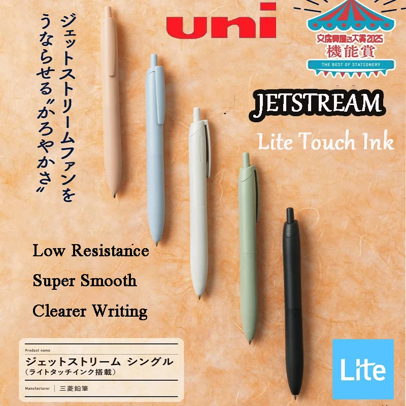 Uni Mitsubishi Oil Ballpoint Pen JETSTREAM Fast-Drying Smudge-Proof for Clean Notes Ergonomic Grip Durable Steel Nib Useful Tool