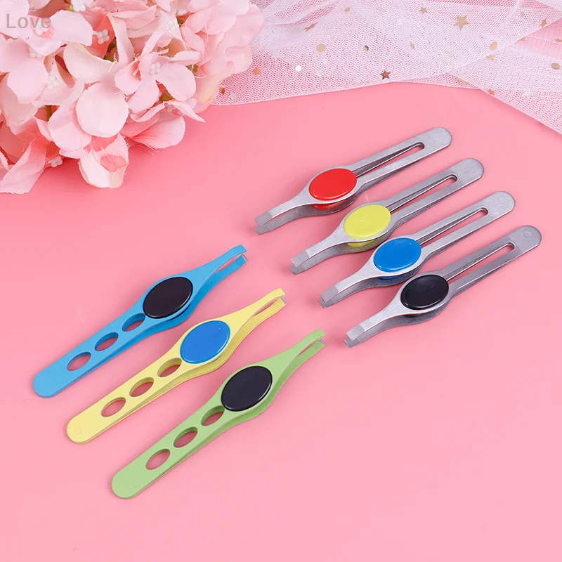 [L&P] 눈썹 클립 헤어 슬랜트 풀러 스테인리스 스틸 브로우 트리머 얼굴 털 제거 정밀 도구