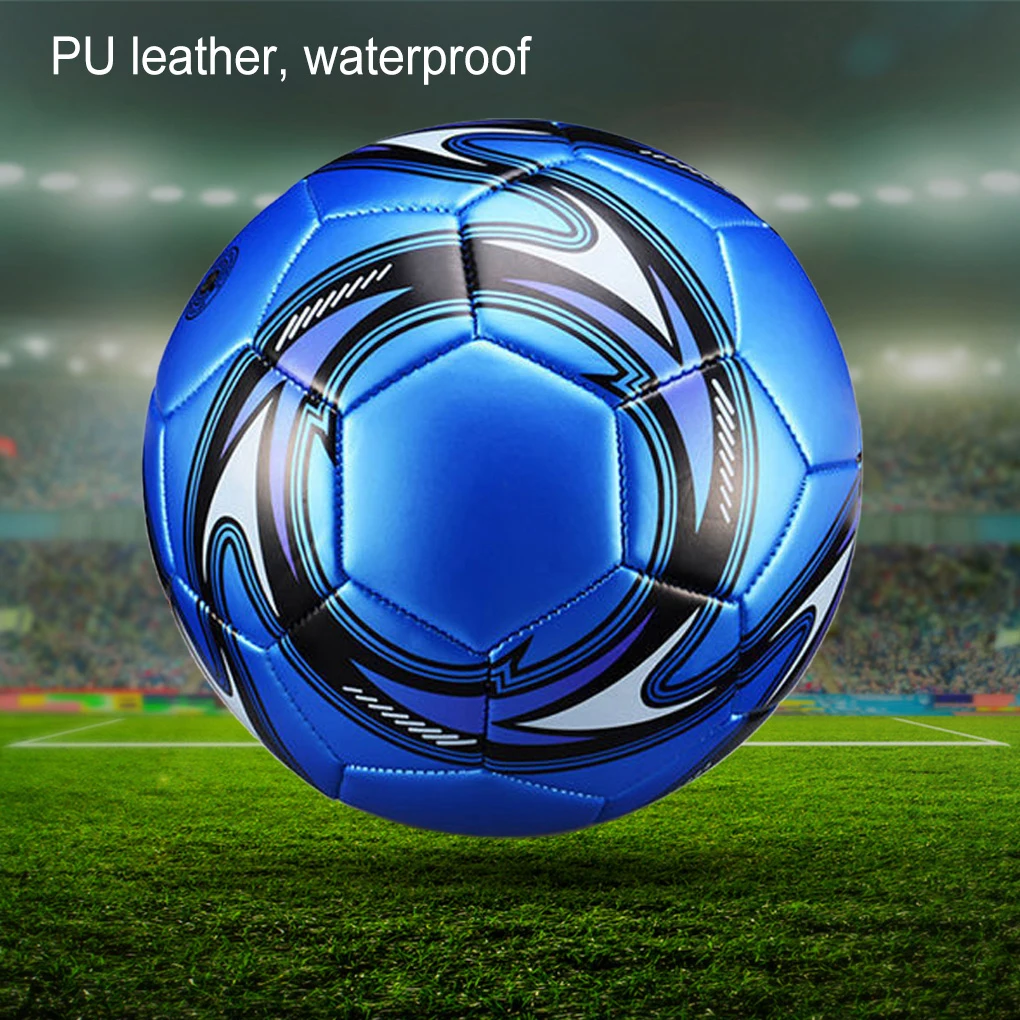 

PU Leather Machine-stitched Football Ball Children School Match Soccer Balls Waterproof Size 5 Outdoor Sports Football