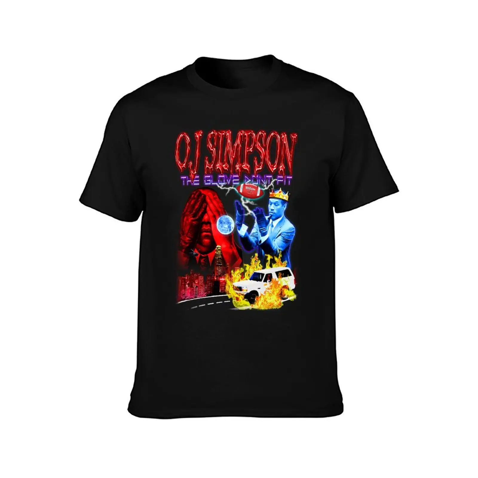 OJ Simpson - The Glove Dont Fit تي شيرت صيفي علوي أشياء رخيصة تي شيرتات عجيبة قميص الانمي مصمم تي شيرت الرجال