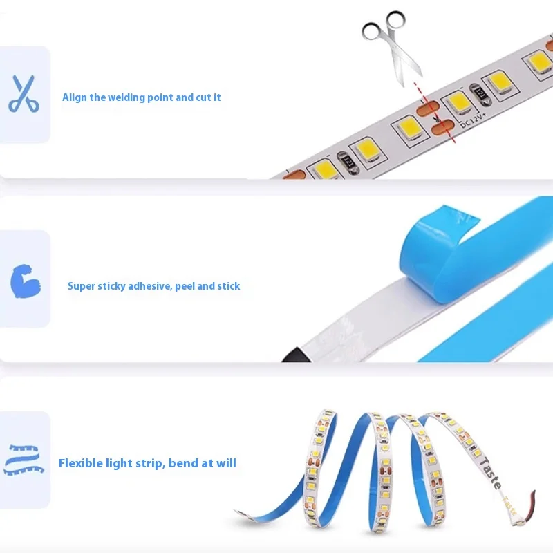 led12V low voltage patch 24V bare panel counter light box self-adhesive soft light strip decoration