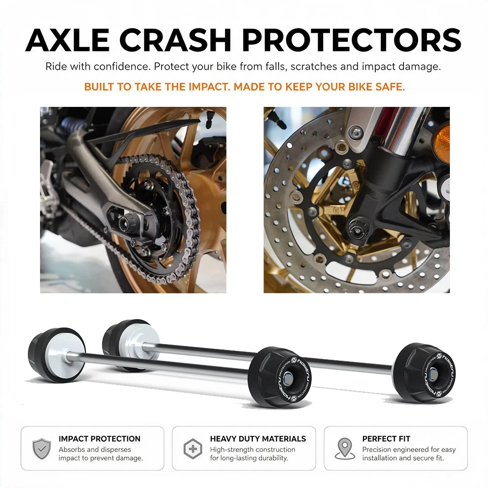 for YAMAHA FZ-09 MT-09 XSR900 Tracer 900 Motorcycle Wheel Spindle Protection Axle Cover Set - Durable Cover Enhanced Bike Safety