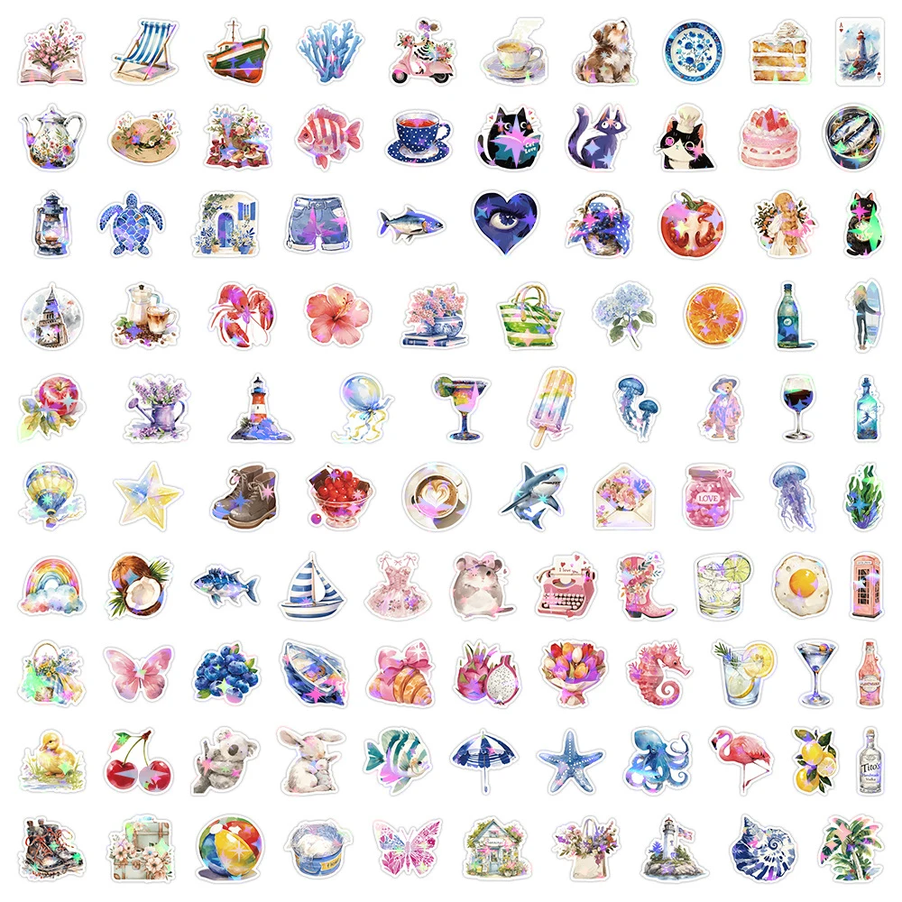 10/50/100/200pcs INS Style Aesthetic Cartoon Stickers Waterproof DIY Stationery Diary Phone Case Kawaii Decoration Decals Toys