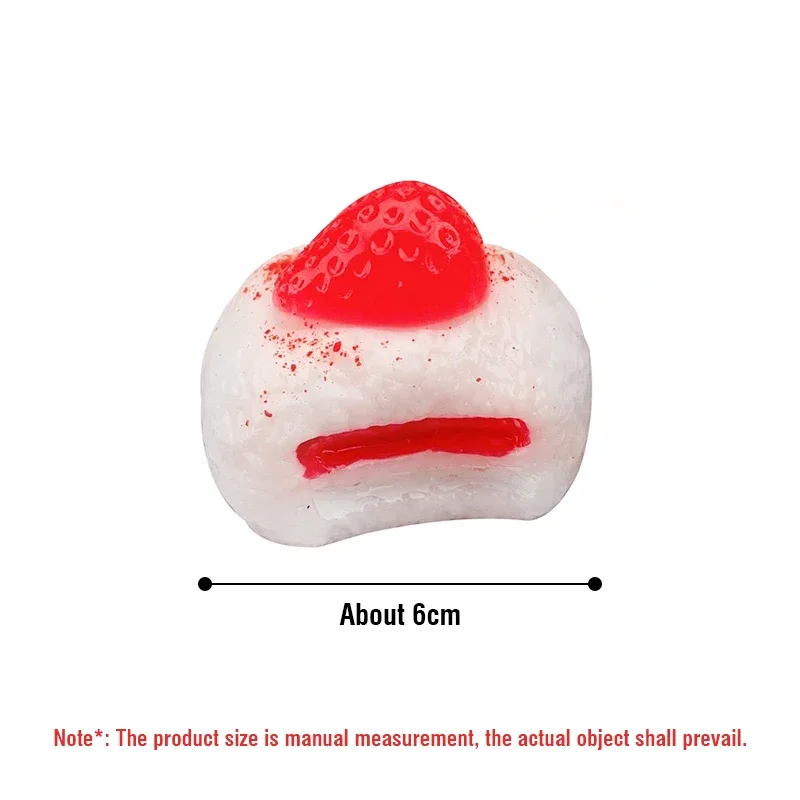 Strawberry Cake Food Play Food Soft Squeeze Toys for Kids Food Sets Tpr Decompressing Pinch Funny Vent Stress Game Play Gifts