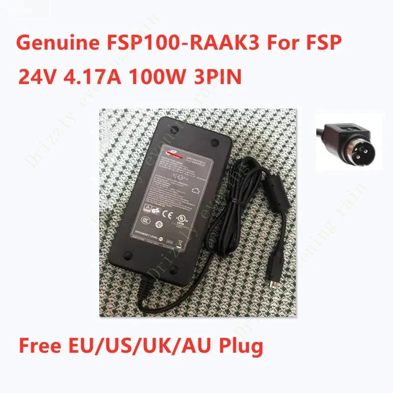 Genuine for FSP FSP100-RAAK3 24V 4.17A 100W 3PIN FSP100-RAA FSP100-RTAAN2 AC Switching Power Adapter For Power Supply Charger