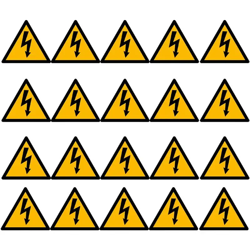 Pegatinas de señal de advertencia de choques eléctricos, Etiquetas eléctricas, etiqueta de voltaje, equipo de peligro de seguridad, Etiquetas