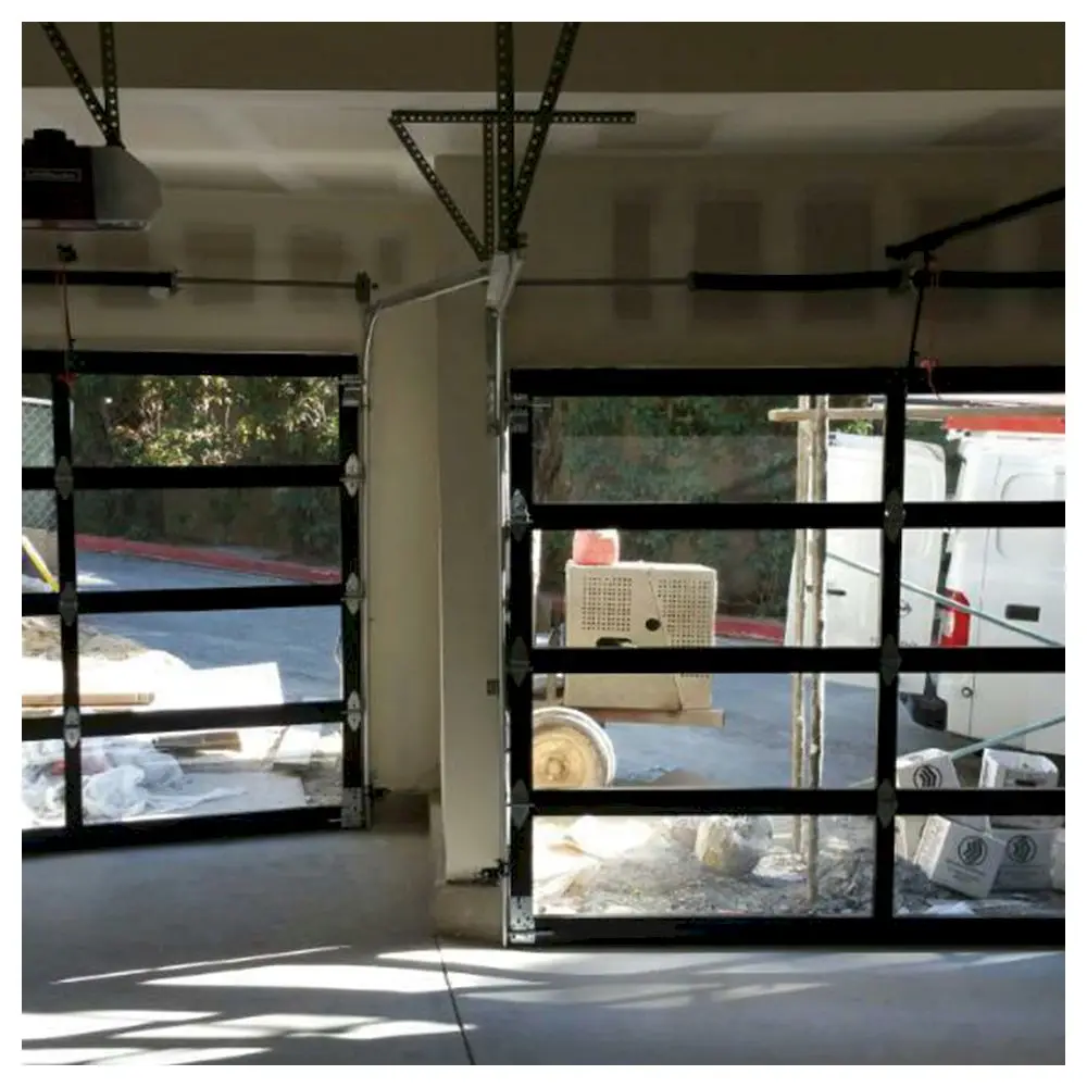 Customization Modern Aluminum Alloy Glass Garage Door | Full View Sectional Garage Door