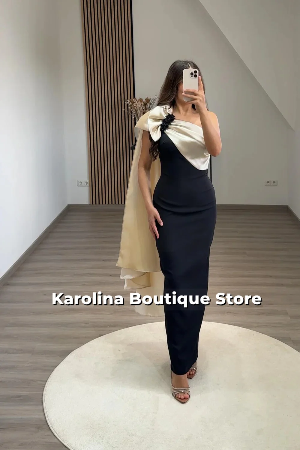 

Eightale Arabic Evening Dress Prom Gown Customized One Shoulder Ankle Length Wedding Party Dress Mermaid Robes De Soirée