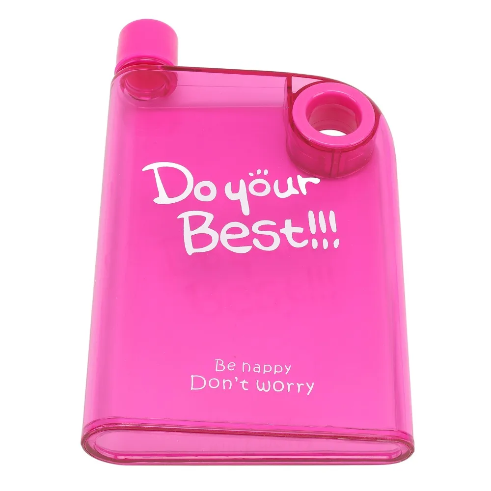 Simple Cleaning 420Ml Creative Bottle Square Outline Leakproof Drinking Cup Smooth Lightweight Water Vessel Camping