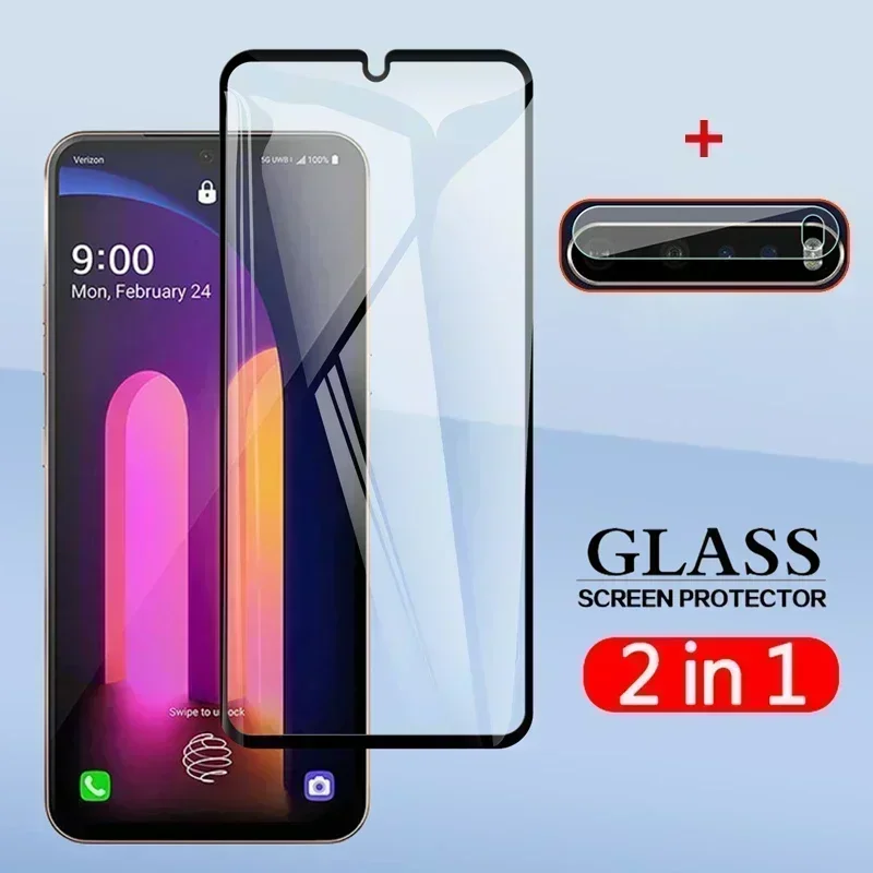 2 In 1 Back Camera Lens Film & Screen Protector Protective Tempered Glass For LG V60 ThinQ 5G 6.8