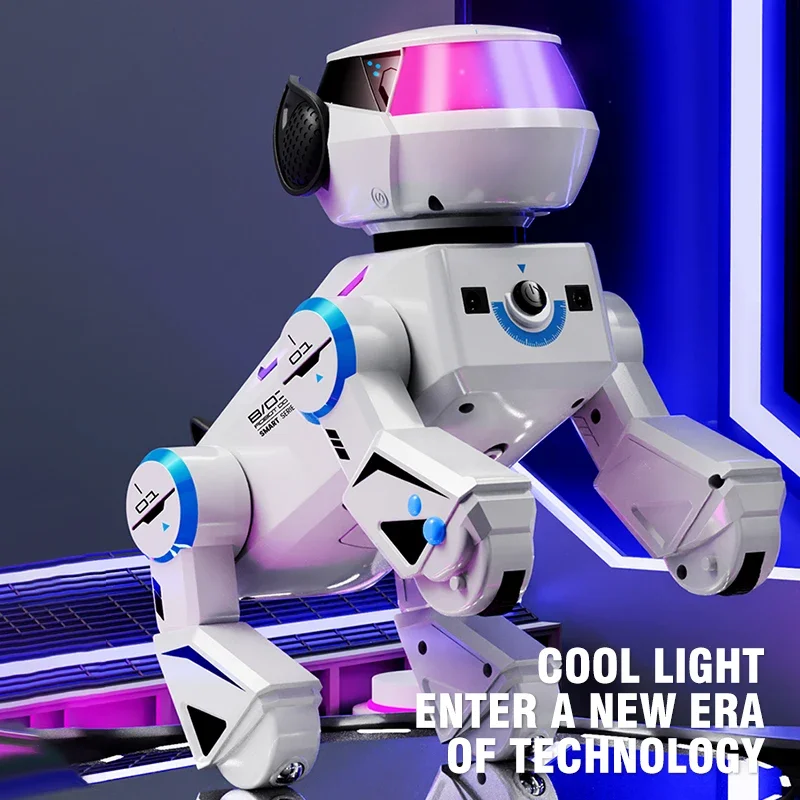Intelligent RC Robot Dog with Dancing Moves Inverted Spin Flip Educational Stem Toys for Boys Kids Birthday Children's Day Gifts
