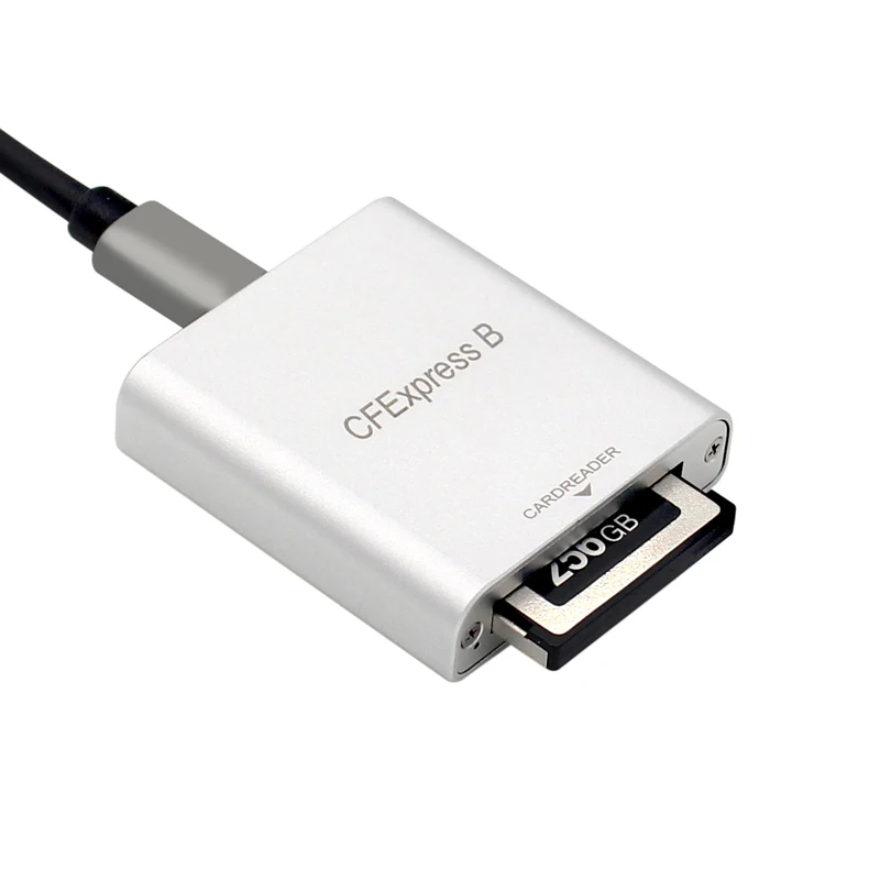 Cfexpress Type B Gen2 USB3.2เครื่องอ่านการ์ด10Gbps อะแดปเตอร์เก็บข้อมูลการ์ด CF Thunderbolt 3 Type C สำหรับพีซีแล็ปท็อปคอมพิวเตอร์โทรศัพท์