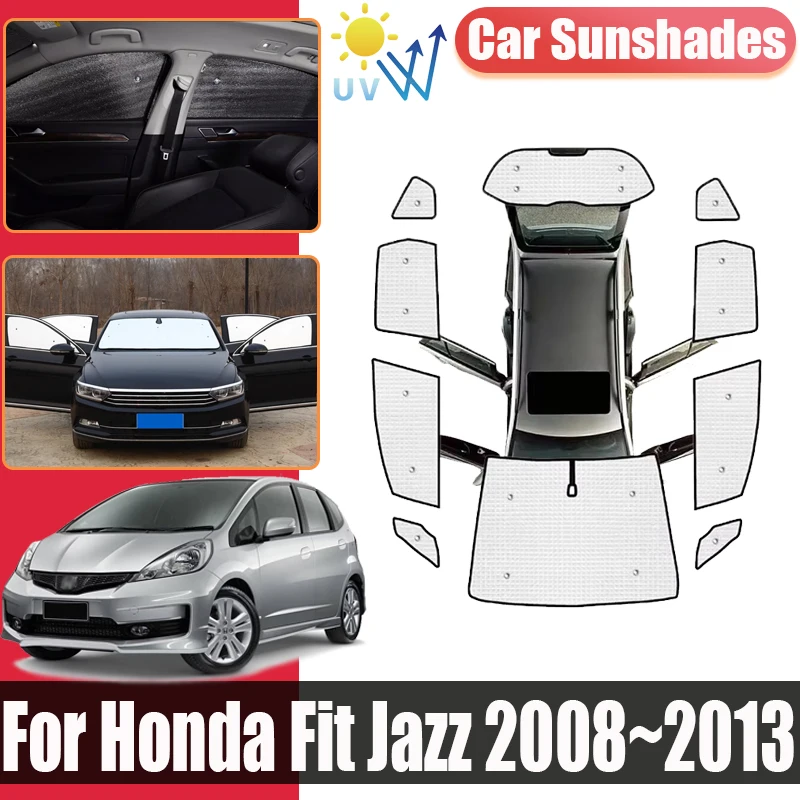 

Side Window Visor For Honda Fit Jazz 2008 2009 2010~2013 Car Covers Full Coverage Sunshade Privacy Blocks Anti-UV Accessories