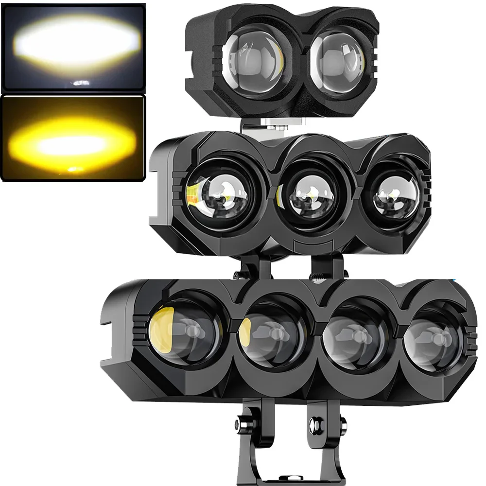 

Pop 2X мотоциклетные светодиодные противотуманные фары 30 Вт, прожектор, вспомогательная лампа, рабочие фары, аксессуары для BMW Honda Ya